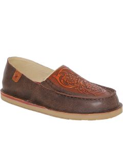 Twisted X Women's Slip-On Loafer Chocolate Bomber & Tooled Brown