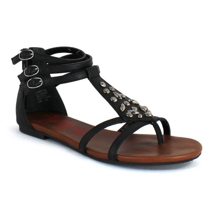 black jellypop sandals