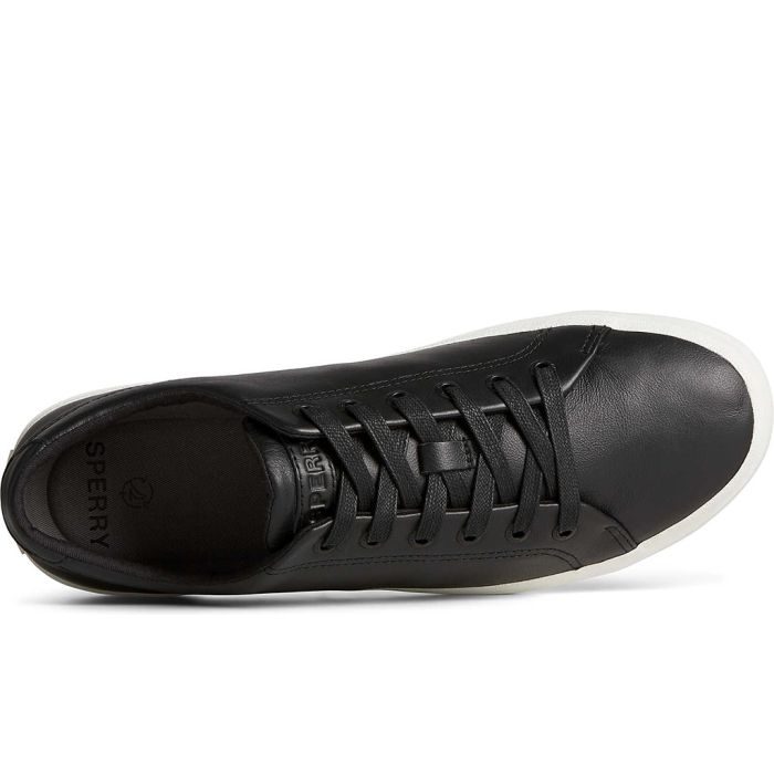 Sperry black deals leather sneakers