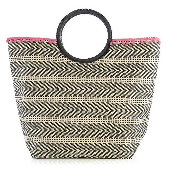 shiraleah pom pom tote