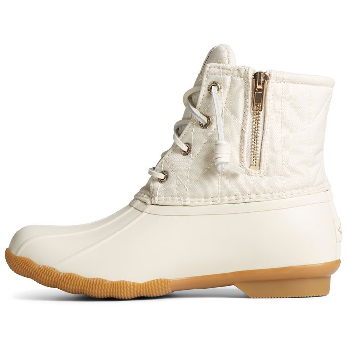 White sperry duck clearance boots