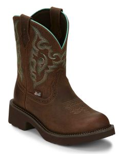 Justin Women's Gemma 8 Inch Western Boot Brown White