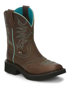 Justin Women's Mandra 8 Inch Western Boot Chocolate Brown