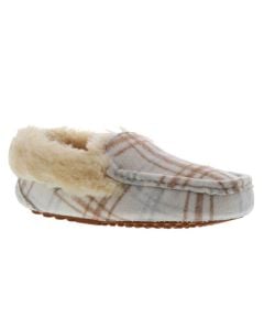 Lamo Women's Aussie Moc Cream Plaid