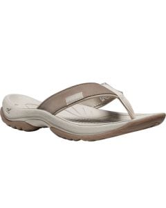 KEEN Women's Kona Leather Flip-Flop Brindle Silver Birch