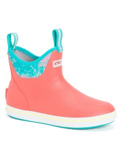 XTRATUF Women's 6 Inch Ankle Deck Boot Coral Coho