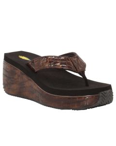 Volatile Women's Frappachino Brown Croco