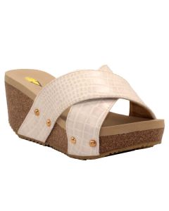 Volatile Women's Riverside Beige Croco