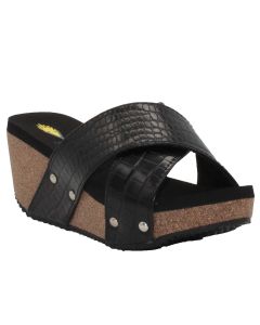 Volatile Women's Riverside Black Croco