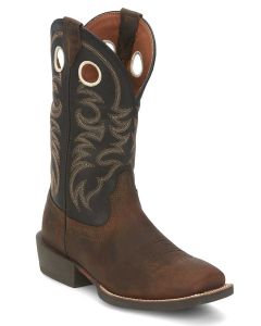 Justin Men's Muley 12 Inch Western Boot Coffee Black