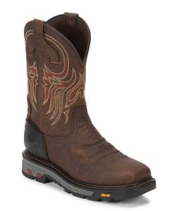 Justin Men's Driscoll 11 Inch WP ST Work Boot Pecan