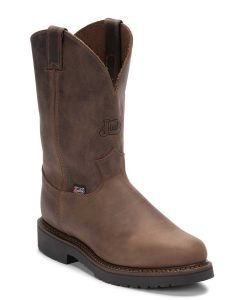 Justin Men's Balusters 11 Inch Work Boot Dark Brown