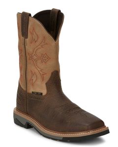 Justin Men's Bolt 11 Inch WP CT Work Boot Light Brown