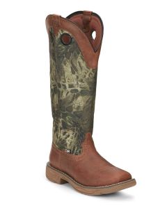 Justin Men's Rush Strike 17 In Snake Resisting Work Boot Russett