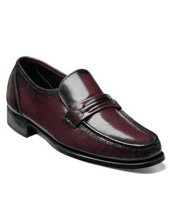 Florsheim Men's Como Moc Toe Strap Loafer Dark Cherry