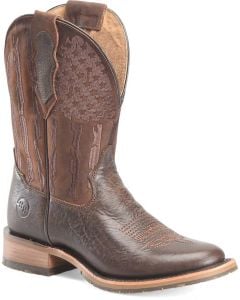 Double-H Boots Men's 11"" U Toe Stock Dark Brown