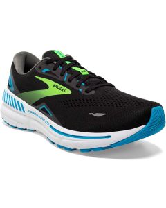 Brooks Men's Adrenaline GTS 23 Black Hawaiian Ocean Green