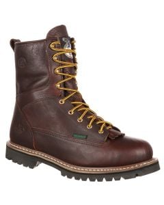 Georgia Boot Men's 8 Inch WP Lace-To-Toe Dark Brown