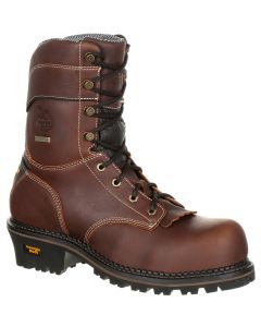 Georgia Boot Men's 9 Inch WP CT AMP LT Logger Brown