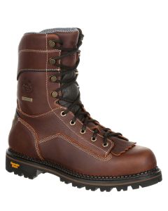 Georgia Boot Men's 9 Inch WP CT AMP LT Logger Low Heel Brown