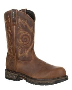 Georgia Boot Men's 11 Inch Caro-Tech LT CT WP Wellington Brown