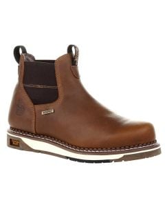 Georgia Boot Men's 5 Inch WP Chelsea Wedge Brown