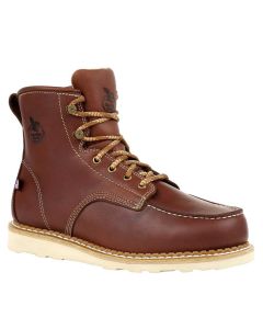 Georgia Boot Men's 6 Inch USA Wedge Moc Toe Brown