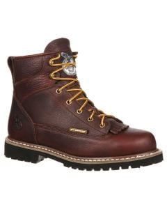 Georgia Boot Men's 6 Inch WP Lace-To-Toe Dark Brown