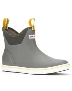 XTRATUF Men's 6 Inch Ankle Deck Boot Gray Yellow