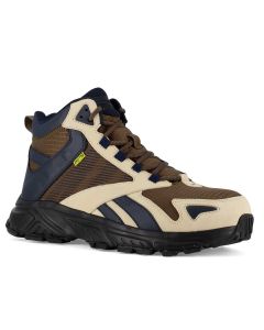 Reebok Work Men's Hyperium Retro Trail Runner Mid Tan Blue Brown