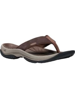 KEEN Men's Kona Leather Flip-Flop Java