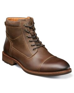 Florsheim Men's Lodge Cap Toe Lace Boot Brown CH