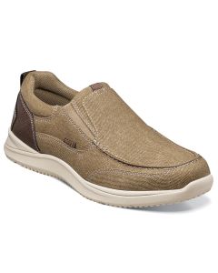 Nunn Bush Men's Conway Canvas Moc Toe Slip-On Khaki