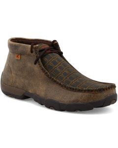 Twisted X Men's Chukka Driving Moc Caiman Print & Brown