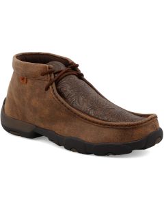 Twisted X Men's Chukka Driving Moc Brown & Brown Print