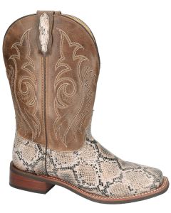 Smoky Mountain Boots Men's Diamondback White Brown Waxed Distressed