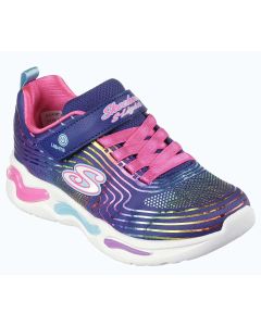 Skechers Kids S Lights Wavy Beams Navy Multi