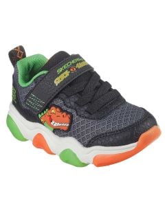 Skechers Kids Mighty Glow 2.0 Dino-Bolt Black Orange