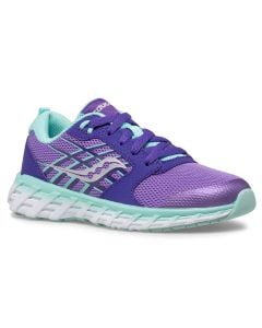 Saucony Kids Wind 2.0 Purple Turquoise