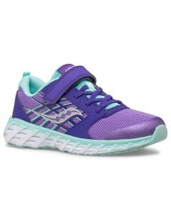 Saucony Kids Wind 2.0 Purple Turquoise