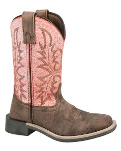 Smoky Mountain Boots Kids Rustic Rider Brown Pink