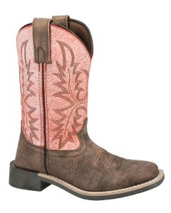 Smoky Mountain Boots Youth Rustic Rider Brown Pink