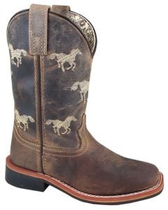 Smoky Mountain Boots Youth Rancher Brown Oil Distress