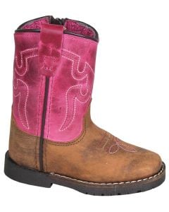 Smoky Mountain Boots Toddlers Autry Brown Pink Distress