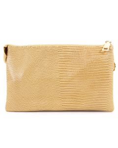 Jen & Co. Riley Wristlet Tan Lizard