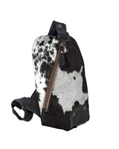 Myra Bag Robnette Ranch Fanny Pack Cow Black