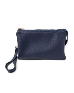 Kedzie Ecilpse Zip Clutch Navy