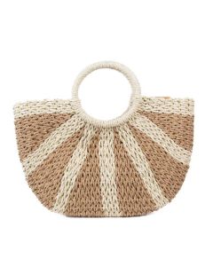 Nollia Straw Handle Bag Straw White