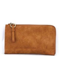 Joy Susan Karina Wristlet Toffee Suede