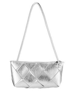 Nima Ladies Small Shoulder Handbag Silver